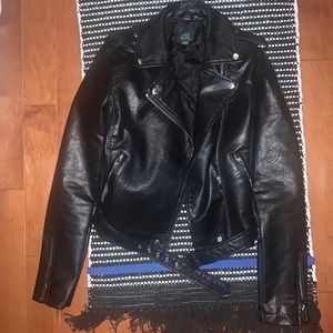 Faux Black Leather Jacket